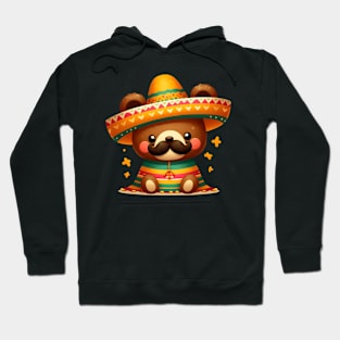 Cinco de Mayo bear with moustache Hoodie